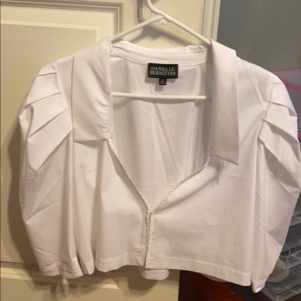 Brand new without tags white cropped blouse